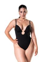 HeyShape - Plunge Shapewear Thong Bodysuit for Women - Deep V-Neck Backless Slimming Fit for Tummy Control, Waist Snatching &...