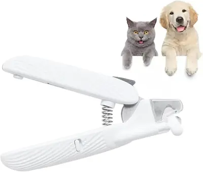 NEW Professional LED Pet Nail Clipper and Nail File- With LED Light to Avoid Over-Cutting Nails,Better for Pet with the White...