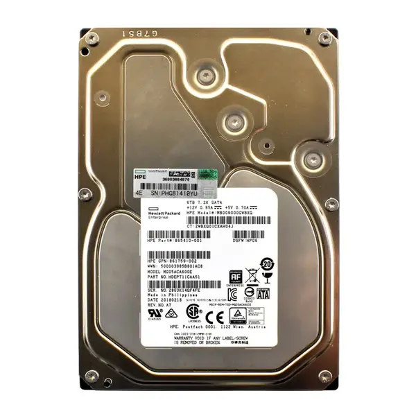 865410-001 HP 6TB 6Gb/s SATA 7200 3.5-Inch Hard Drive