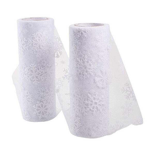 Snowflake Deco Mesh Ribbons