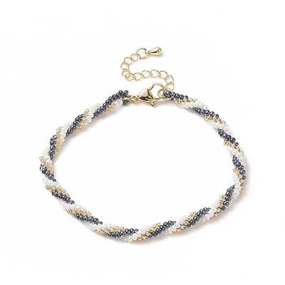 Handmade Glass Seed Beaded Bracelet for Women