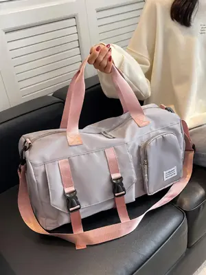 Unisex Casual Multi-functional Travel Bag, Zipper Sporty Large Capacity Duffel Bag, Dry & Wet Separation Bag for Gym & Travel...