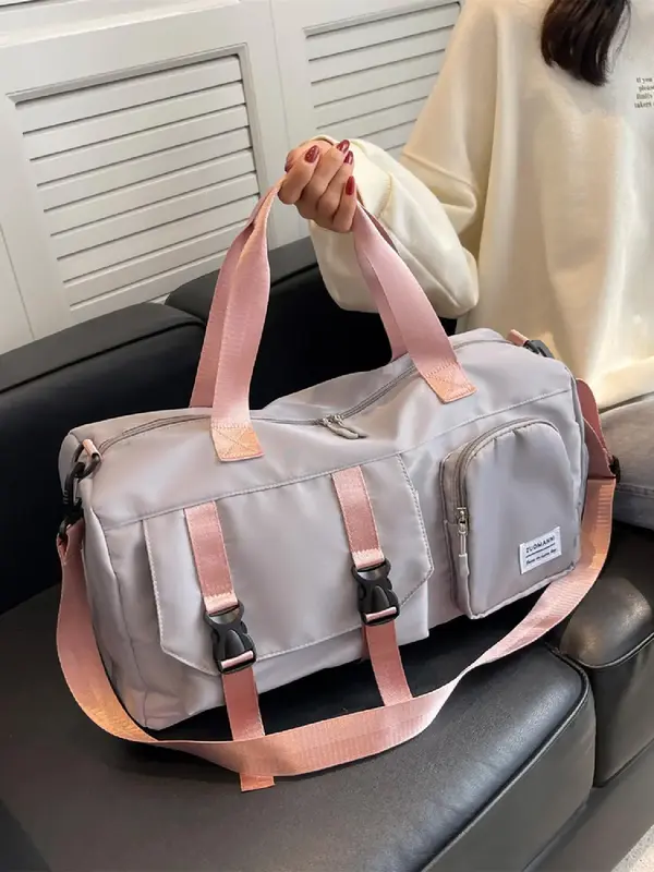 Unisex Casual Multi-functional Travel Bag, Zipper Sporty Large Capacity Duffel Bag, Dry & Wet Separation Bag for Gym & Travel...