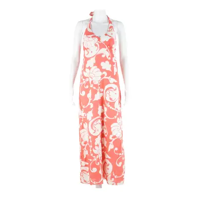OLD NAVY Womens Day Dress Pink Linen Floral Sleeveless Midi M