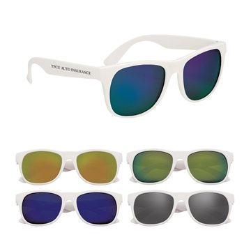 100 Customized Rubberized Mirrored Sunglasses - UV400 Protection