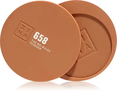 3Ina The No-Rules Powder Makeup Multi-Function For Eyes, Lips And Face Color 658 - Warm Honey Beige, Matte Bronzer 8 G