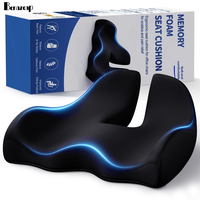 Benazcap Ergonomic Memory Foam Seat Cushion for Office, Gaming Chair, & Car, Pressure & Sciatica Pain Relief, Sitting Comfort...