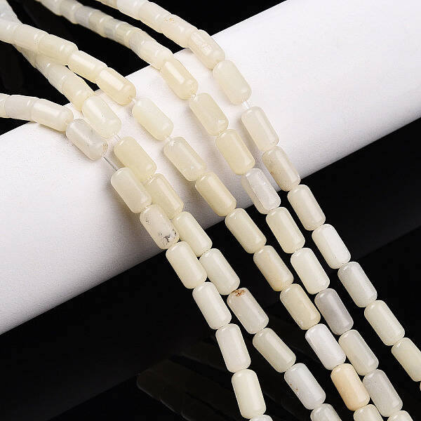 Natural White African Opal Beads Strands