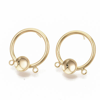 Brass Stud Earring Findings