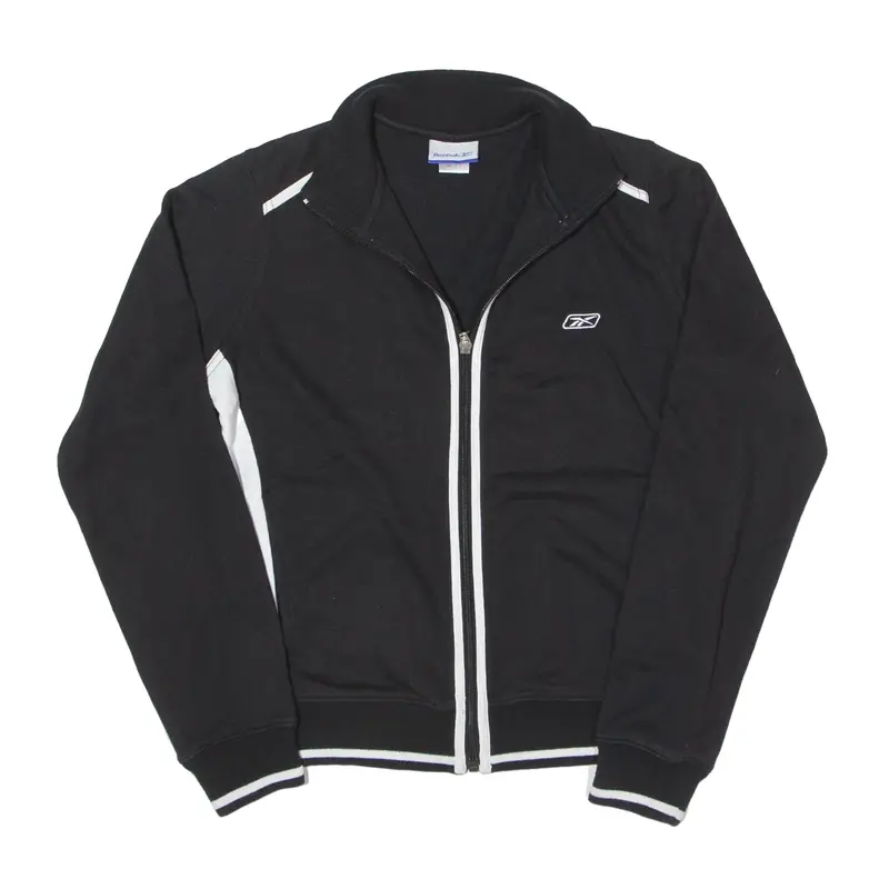 REEBOK Track Jacket Black Womens UK 10