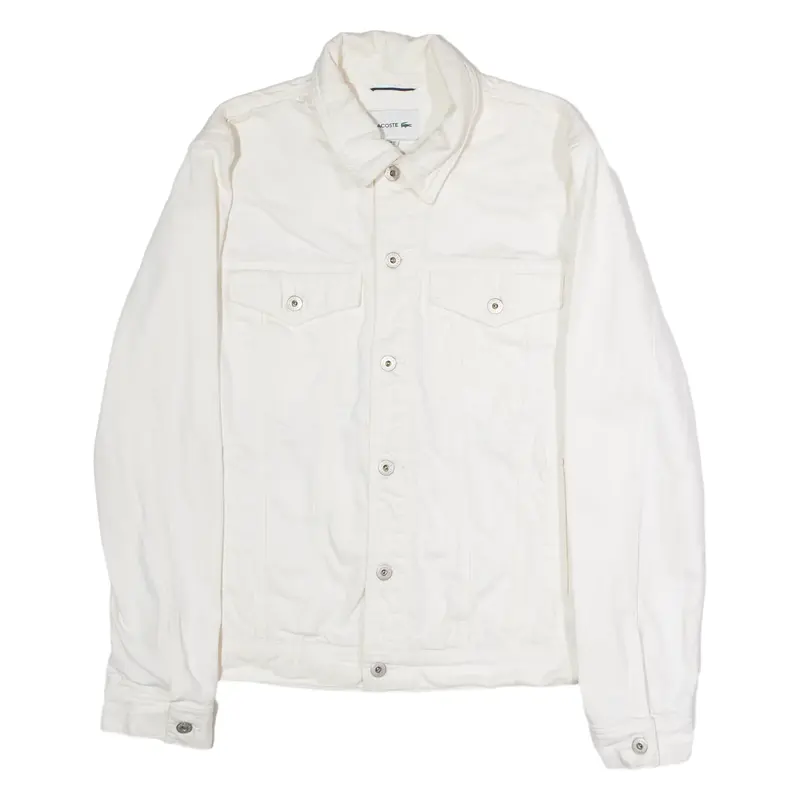LACOSTE Mens Denim Jacket White M