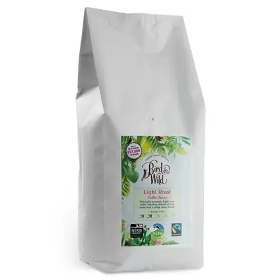 Light Roast Fairtrade Organic Beans & Ground - 200g, 1kg | Size: 1Kg | Grind: Whole Bean