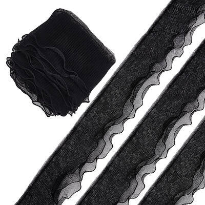 5M 3-Layer Organza Pleated Ribbon