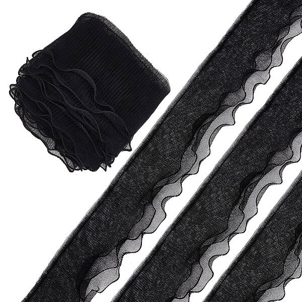 5M 3-Layer Organza Pleated Ribbon