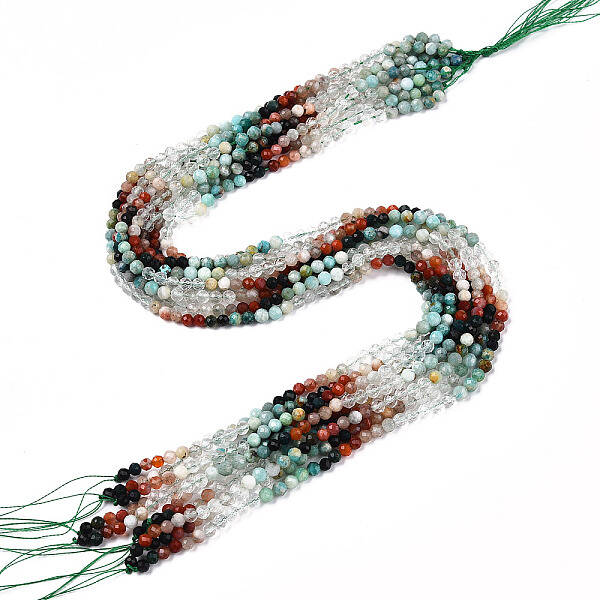 Natural & Synthetic Mixed Gemstone Beads Strands