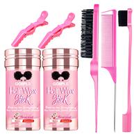 Hair Wax Stick Set Smooth Styling for Frizz Flyaway Control Long-Lasting Hold Includes Brushes Hair Comb for Women