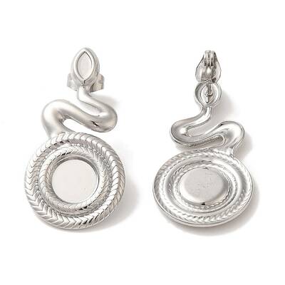 304 Stainless Steel Snake Stud Earrings