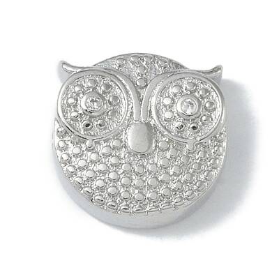 Rack Plating Brass Micro Pave Clear Cubic Zirconia Beads