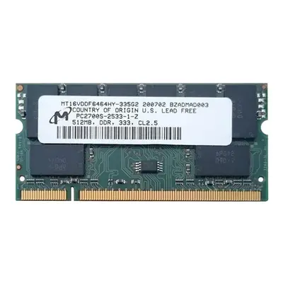 Micron MT16VDDF6464HY-335G2 | 512MB DDR-333MHz PC2700 Non-ECC Unbuffered SODIMM CL2.5 2Rx8 2.5V 200-Pin Memory Module