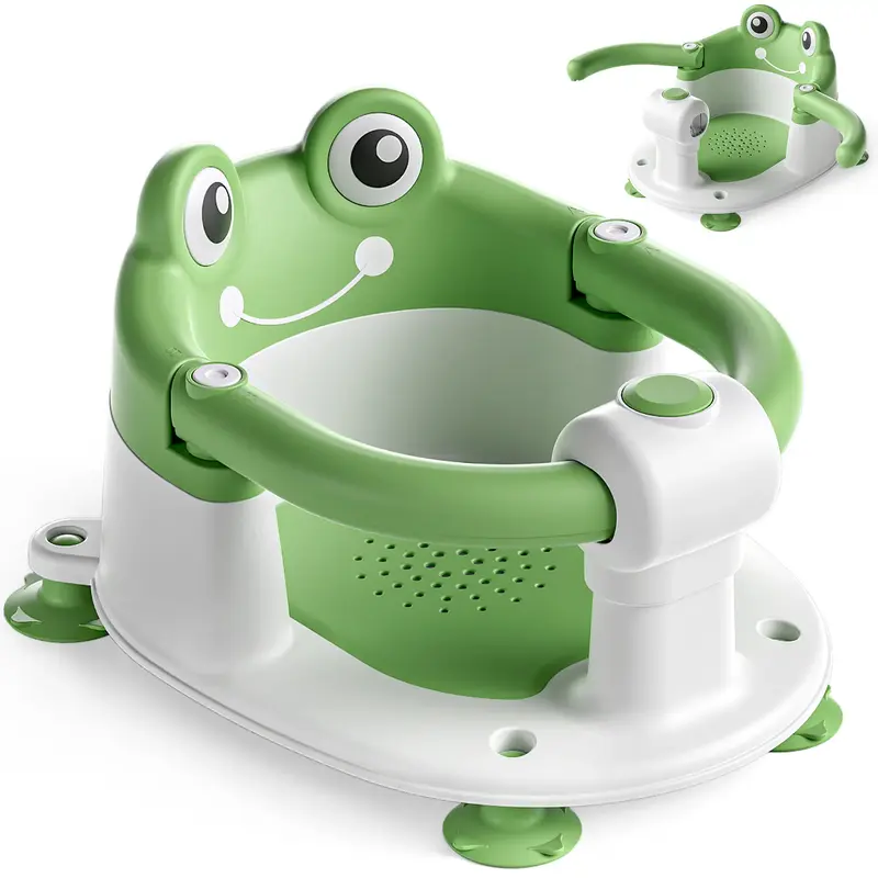 MOREFEEL Frog Design Baby Bath Seat for Babies 6 Months - 36 Months Toddler Bath Seats for Babies Sitting Up Non-Slip Infant ...