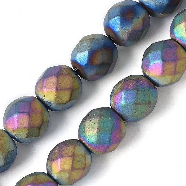 Electroplated Synthetic Non-magnetic Hematite Beads Strands