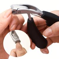 1 Pc Professional-Grade Stainless Steel Nail Clippers - Ergonomic Curved Design, Large Opening for Thick Nails, Precision Tri...