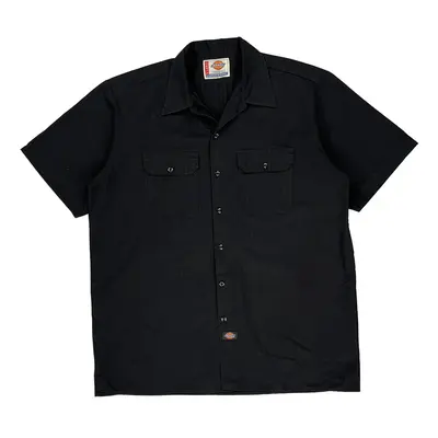 Dickies Short Sleeve Shirt - XL Black Polyester Blend