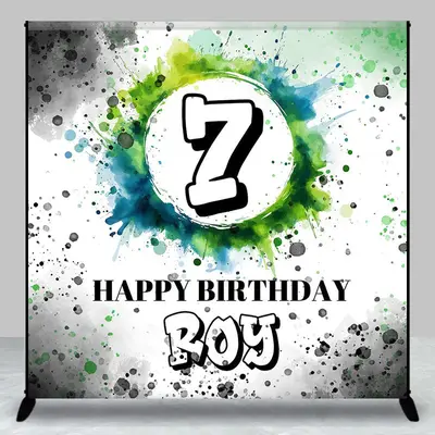 Aperturee Splash Watercolor Sport Custom Name Birthday Backdrop - Aperturee