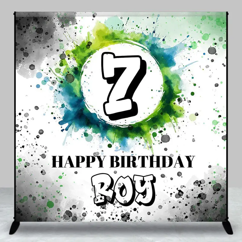 Aperturee Splash Watercolor Sport Custom Name Birthday Backdrop - Aperturee
