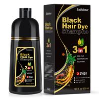 Bablabear 3 in 1 Hair Dye Shampoo - Herbal Ingredients Can cover gray hairs,Contains Ginseng Extract,Natural Haircoloring, bl...