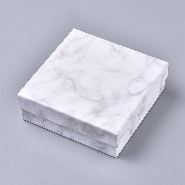 Square Kraft Cardboard Jewelry Boxes