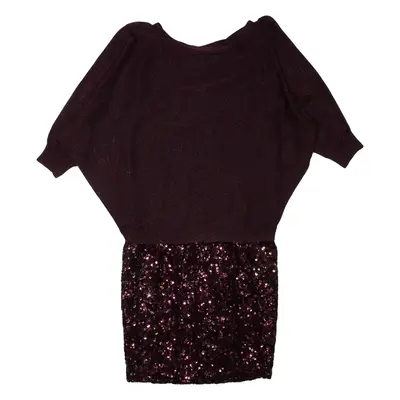 PHASE EIGHT Womens Day Dress Purple Viscose Short UK 16