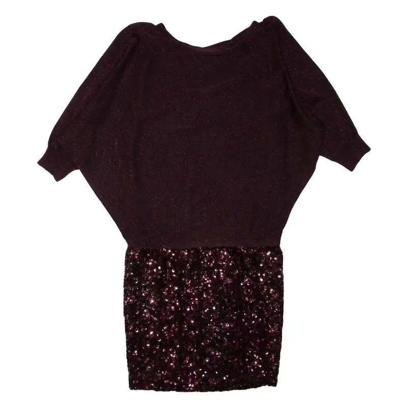 PHASE EIGHT Womens Day Dress Purple Viscose Short UK 16