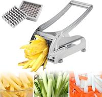 Stainless Steel French Fry Cutter with 2 Blades, Air Fryer Mate, Vegetable and Potato Slicer, Perfect for Air Fryer, Hot Summ...