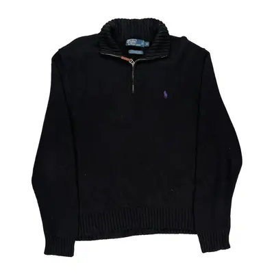 Polo By Ralph Lauren 1/4 Zip - XL Black Cotton