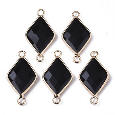 Natural Black Stone Links Connectors