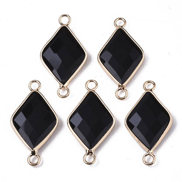 Natural Black Stone Links Connectors