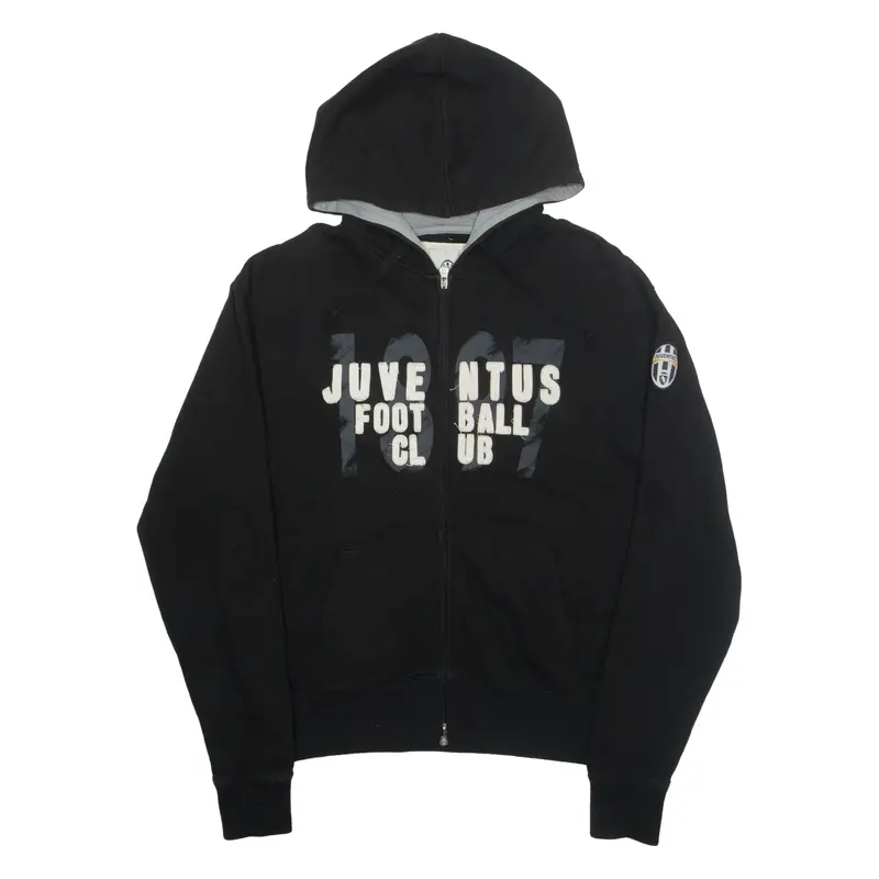 JUVENTUS FOOTBALL CLUB Mens Black Hoodie Full Zip L