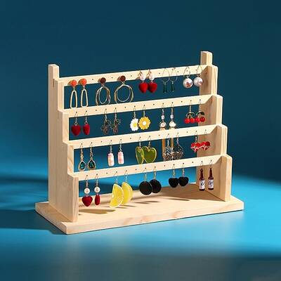 Wooden Earring Display Stand