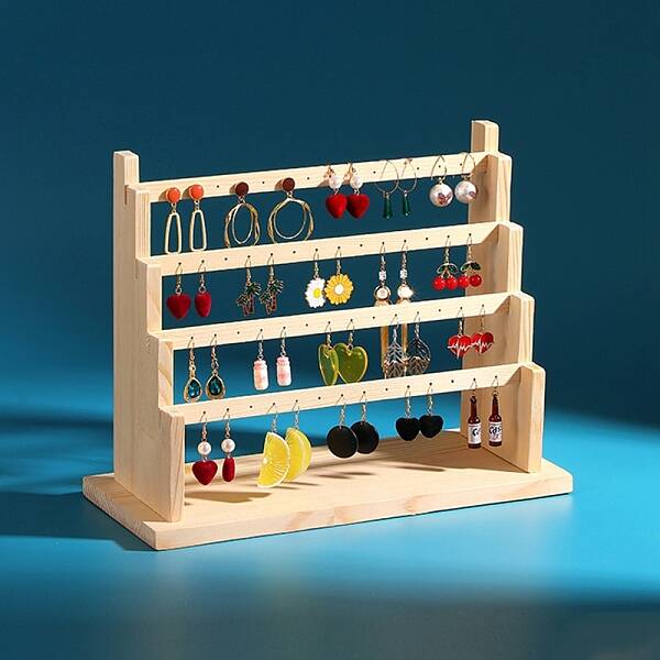 Wooden Earring Display Stand