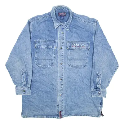 PACO DENIM Mens Denim Jacket Blue XL