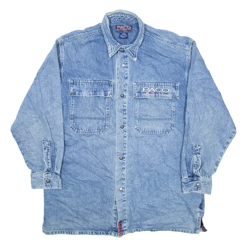 PACO DENIM Mens Denim Jacket Blue XL