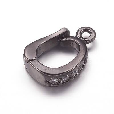 Brass Cubic Zirconia Enhancer Shortener Bails