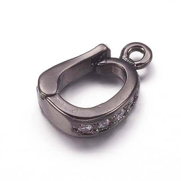 Brass Cubic Zirconia Enhancer Shortener Bails
