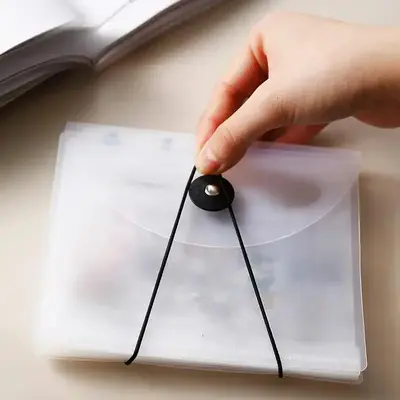 Clear Storage Box for Sticker, 1 Count A6 Portable Multi-layer File Folder for Cash & Bill, File Organizer for Home Office Sc...