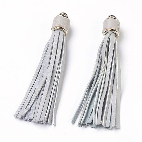 PU Leather Cord Tassel Big Pendants