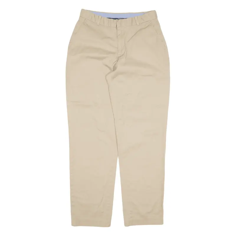 TOMMY HILFIGER Chino Trousers Beige Relaxed Tapered Girls W28 L29