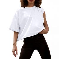 【ETCYY】Women's 2025 Comfort Oversize Crop Tops – Minimalist Short Sleeve Drop Shoulder T-Shirts, Loose Fit Roll Hem Tee...