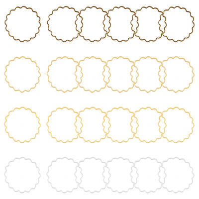 120Pcs 4 Colors Brass Linking Rings