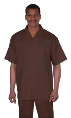 Mens Walking Suits Casual Two Piece Sets Summer Short Sleeve Shirt & Pants Casual Two Piece Mens Walking Outfit For Sale Pant...